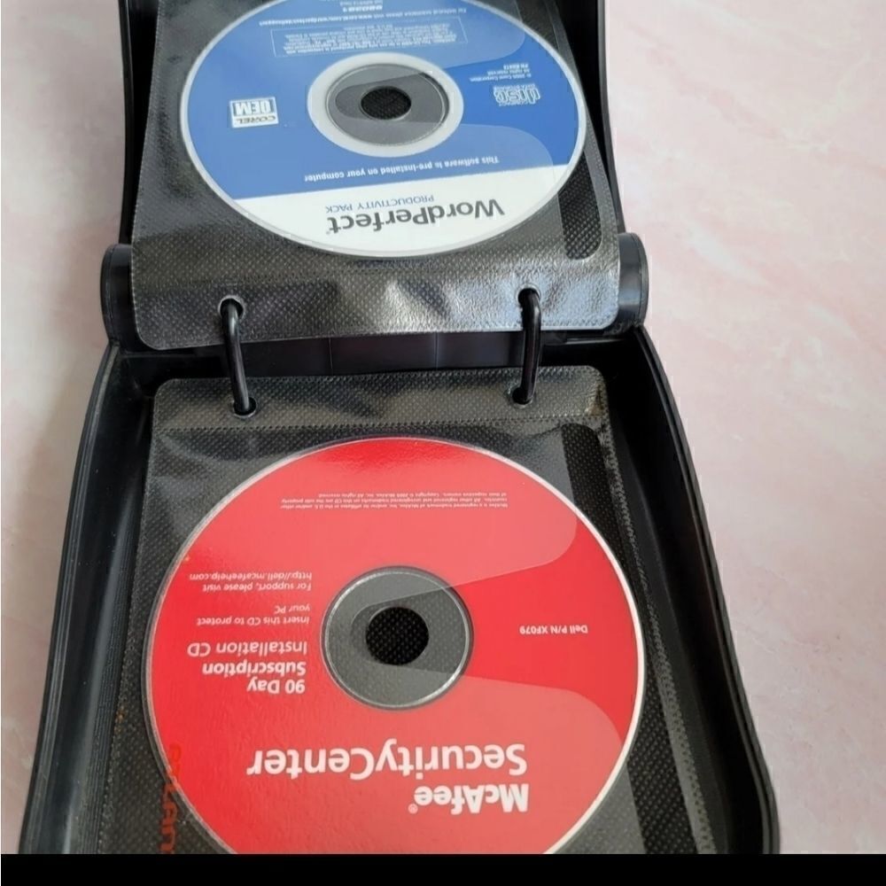 Cd case storage sleeve software programs